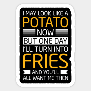 Workout Motivational Fitness I May Look Like A Potato Now Sticker